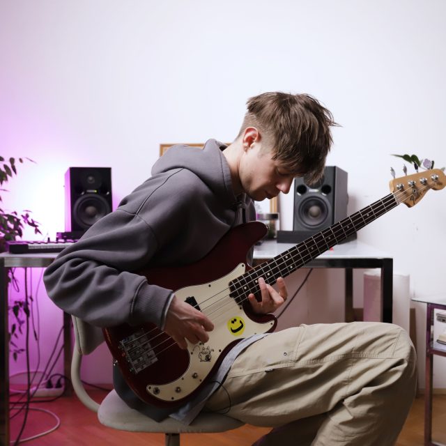 Z natáčení doprovodného rozhovoru s LVCIFEREM k sérii Stopy | foto: Tereza Kunderová,  Český rozhlas